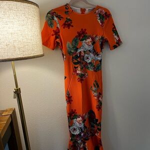 ASOS Floral Orange Dress